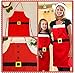 NXET Chistmas Kitchen Apron, Cute Cooking Grilling Apron Funny Creative Thanksgiving Christmas Gift