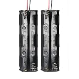 KISENG 2Pcs DIY 12V 4-Slot 8 x AA Battery Holder Series Connection with Leads