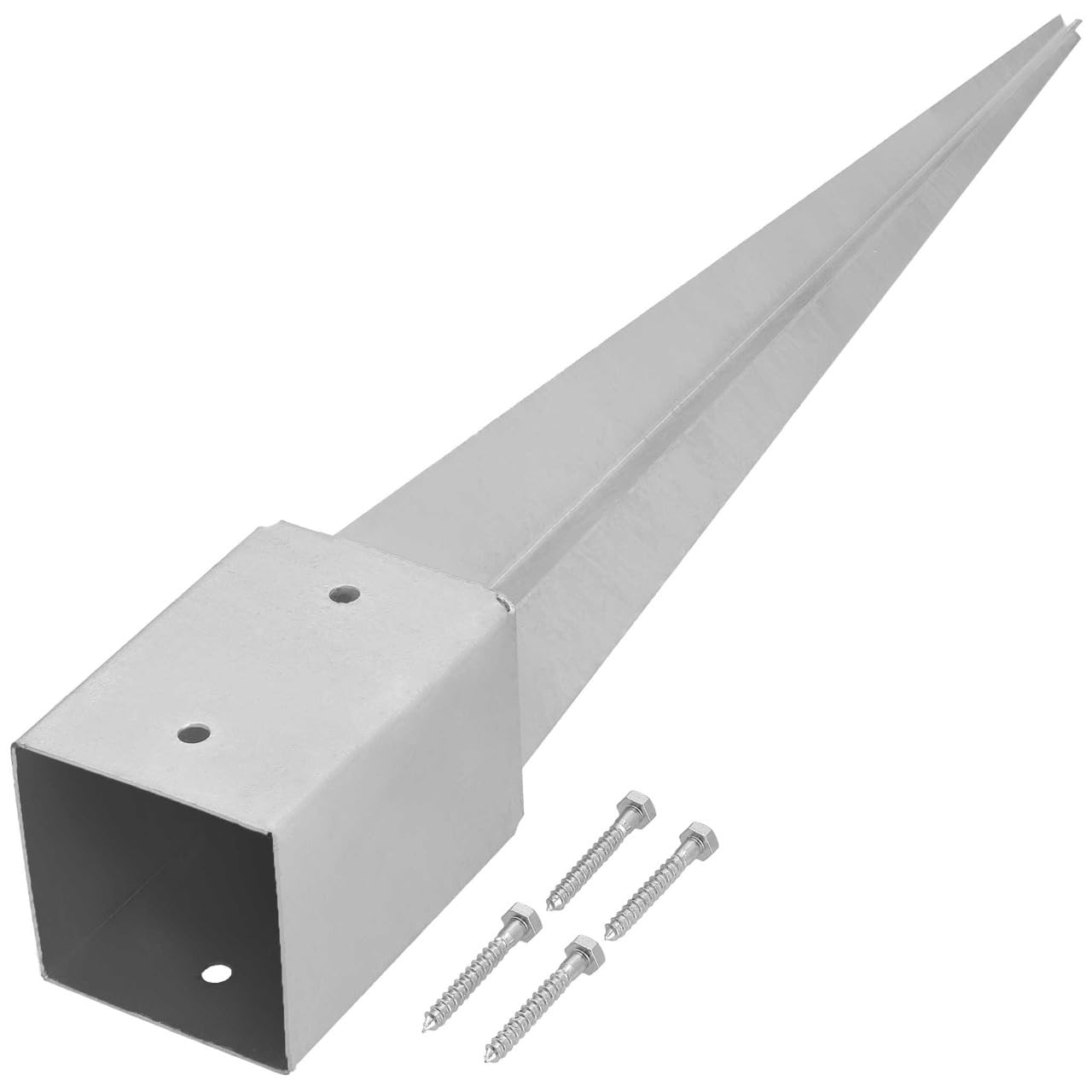 KOTARBAU® Ground Anchor - Post Spike - Galvanised Steel - 75 cm (29.5 inches) - Silver - Ground Anchors Heavy Duty - 101 mm (3.98 in) - Post Brackets - Weather Resistant — image 1