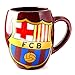 FC Barcelona Official Ceramic Football Crest Tea Mug (One Size) (Scarlet)