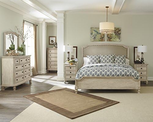 Ashley B693 Demarlos Bedroom Set - In Home White Glove Delivery Included (5-PC Poster Queen Bedroom Set)