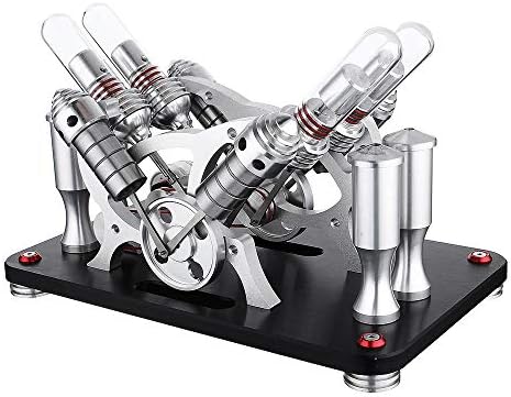 エンジン玩具モデル 燃焼v4スターリングエンジン型式4気筒エンジン エンジン模型教育玩具 色