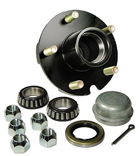 Trailer-Hub-Kit-5-Bolt-on-4-12-Bolt-Circle-With-1-Inch-ID-Bearings