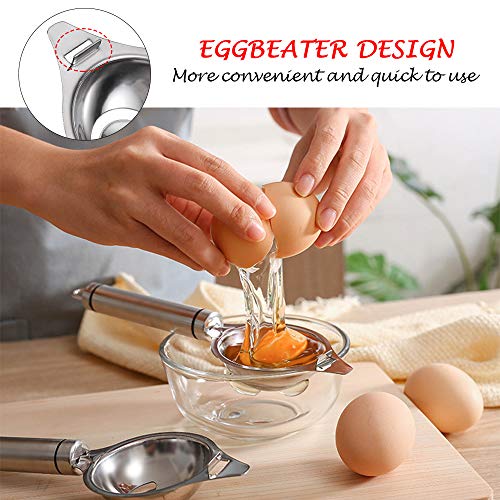 POLAR HAWK Egg Separator,Stainless Steel Egg Yolk Separator Egg White