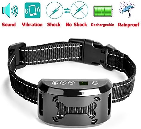 YoTilon Bark Collar [2018 Upgrade] Dog Bark Collar Rainproof and Rechargeable with Smart Detection Vibration/No Harm Shock/Beep Anti Bark Modes, 7 Adjustable Sensitivity For Small Medium Large Dogs