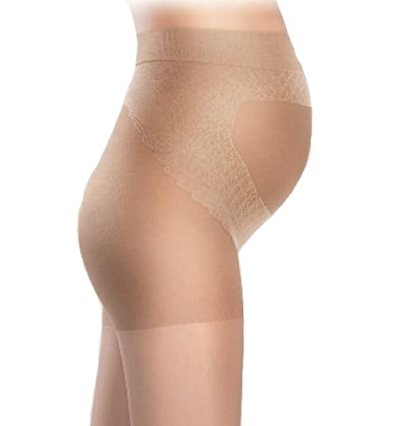Ergora Schwangeren-Strumpfhosen mit Funktionshosenteil beige naturale 40-42
