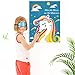 Pin The Horn On The Unicorn Party Game for Kids, Decor and Favors for Girl Birthday | Included Large Unicorn Poster (21