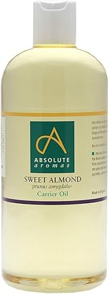 Absolute Aromas Sweet Almond Oil 500ml Pure Carrier Oil Vegan Cruelty-Free