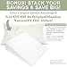 Original Bamboo Acid Reflux Pillow (28 x 24 x 7.5) Inch Memory Foam Wedge Adjustable Bed