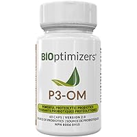 BIOptimizers P3-OM Probiotic Supplement | 3.2 billion CFU, Gut Health & Immune Support | Improves Protein Digestion, Digestiv