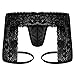Men's Sexy Floral Lace Sissy Pouch Crossdress Panties Boxer Briefs Mesh Sheer See-Through Garter G-String Girly Underwear Low Rise Breathable Hipster Bikini Swim Shorts Thongs Swimwear Underpants