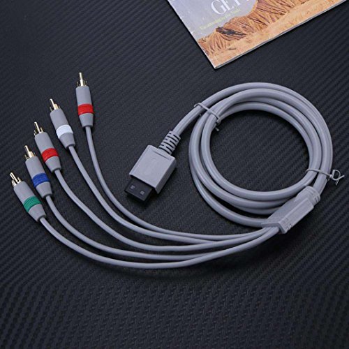 SUKEQ Component HDTV RCA Video & RCA Stereo Audio AV Cable Cord Plug for Nintendo Wii U Wii