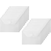 YESSART 4x6 Plastic Envelopes Hook Loop Closure Coupon Receipt Storage Holder 20 Pack