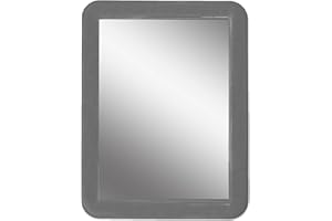 CEREM Locker Mirror Magnetic for Boys or Girls Locker, Gray 5" x 7" - Real Glass Magnetic Mirror for School Locker, Office, Home