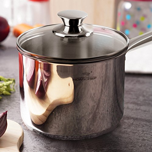 HOMI CHEF 14Piece Mirror Polished Nickel Free Stainless Steel Cookware