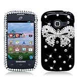 [Buy World] for Samsung Galaxy Centura S738c (Straight Talk) 3d Full Diamond Protector Case, Bow Tie, Pink