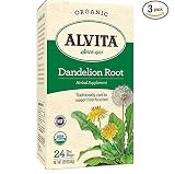 Alvita Dandelion Root Tea Bag, Organic, 24 Count (3 Pack)