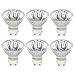 Simba Lighting Halogen GU10 50W Spotlight 120V MR16 with Glass Cover (6 Pack) Dimmable Flood for Accent, Recessed, Track Lighting, 30° Beam Angle, Twist-N-Lock Twistline Base, Warm White 2700K