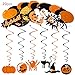 TINKSKY Halloween Swirl Hanging Dizzy Dangler Foil Hanging Decoration for Halloween Party Supplies (10pcs Cross Swirl Hanging + 19pcs Swirl Hanging with Pendant )