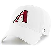 47 MLB White Team Color Primary Logo Clean Up Adjustable Strap Hat Cap, Adult One Size Fits All
