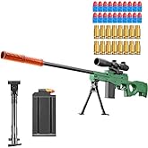 Kyliandi Soft Bullet Toy Gun Sniper Rifle with Scope Realistic Barrel Shell ejecting Foam Blaster Gun Dart Prop Backyard Outdoor Shooting Game for Boys Teens Adults Gifts Age 8-12 14 Years Old (Green)