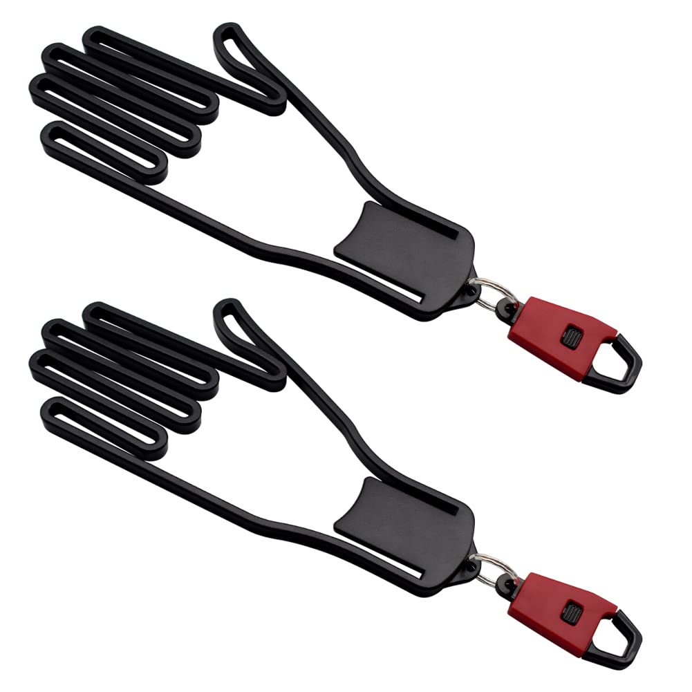 Athvcht ゴルフグローブ ハンガー 2個セット グローブハンガー キャディーバッグ 取付 ホルダー 手袋 ハンガー 乾燥 型崩れ防止 男女兼用 2個セット (レッド)商品画像