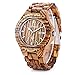 BEWELL W023A Natural Wooden Watches for Men Quartz Lightweight Wrist Watch(Red Sandalwood)