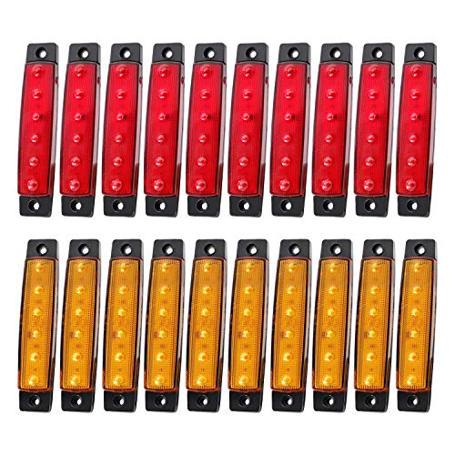 MADCATZ 20 Pcs Amber Red 3.8 Inch 6 LED Indicator