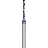 SpeTool 1/8 Inch Spiral Downcut Router Bit 1/4 Inch Shank Extra Long 3 Inch with Extra Long Life Coating CNC Carbide Router Wood Bits