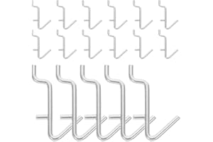 ROMISBABA 25pcs Heavy Duty Metal Pegboard Hooks for Garage Workshop and Office Storage Strong Load Bearing