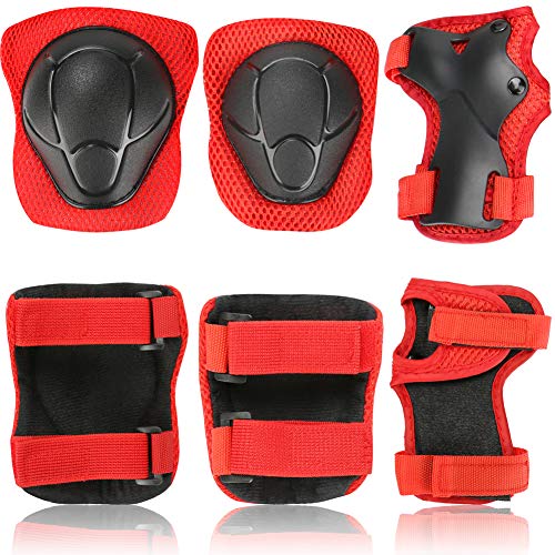 KAMUGO Kids Adjustable Helmet, with Sports Protective Gear Set Knee