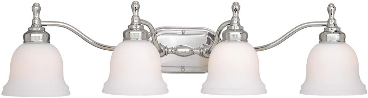 Best Vaxcel 4 Bathroom Vanity Lighting Chrome