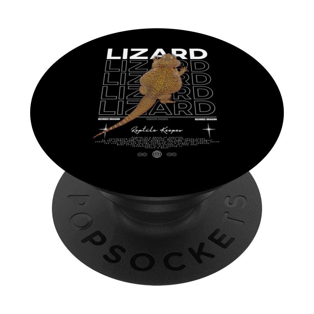 Bearded Dragon Streetwear Lizard Keeper PopSockets Swappable PopGrip