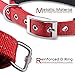 PETBABAB Padded Dog Collar with Metal Buckle, Soft to Protect Neck, Reflective at Safe Night Walk, Rugged to Last Long in Walking Training Pet in Red