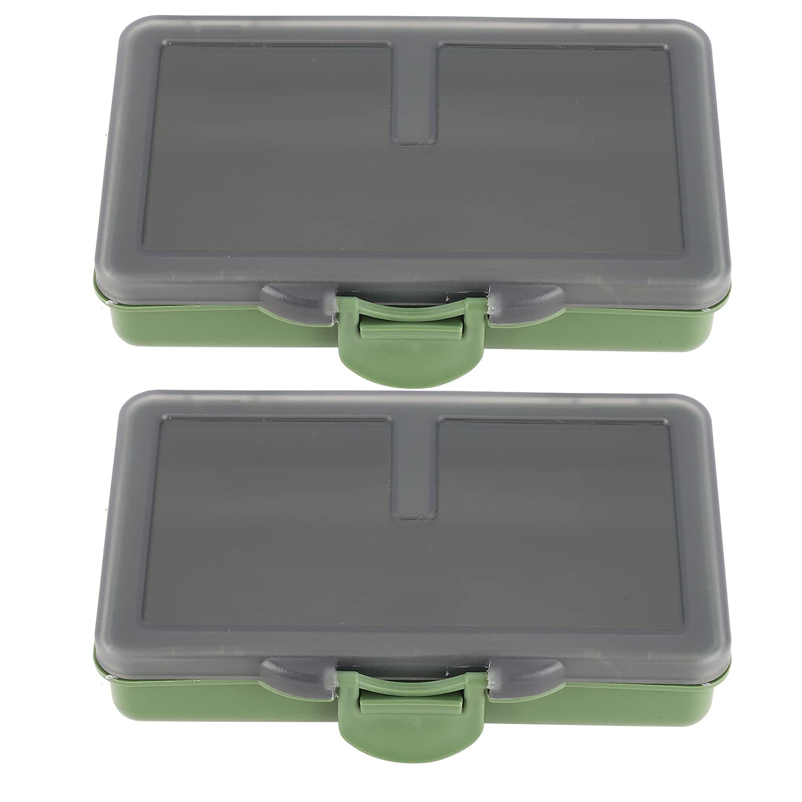 Fishing Tackle Box 2Pcs Multiple Compartments Box Organizer for Fishing Hook Bait Gadget Storage(1Compartments)
