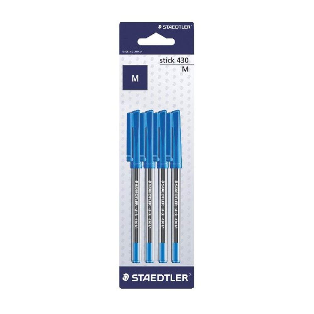 STAEDTLER STICK PEN BLUE PACK4