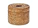KOUBOO La Jolla Toilet Paper Roll Cover | Wicker Bathroom Decor | Freestanding Toilet Paper Storage, Basket with Lid, Bathroom Essentials, Decorative Tissue Holder, Honey Brown