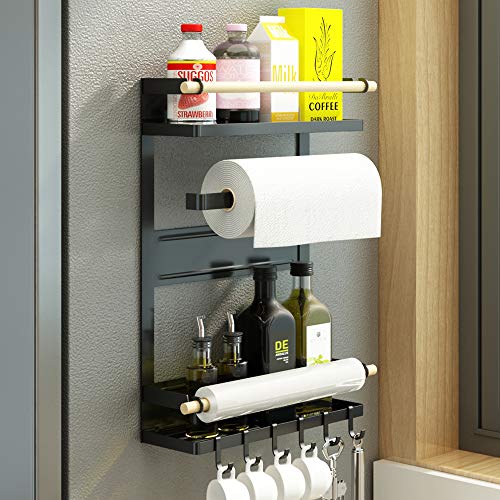 PUSDON Fridge Spice Rack, Multipurpose Storage Organizer for