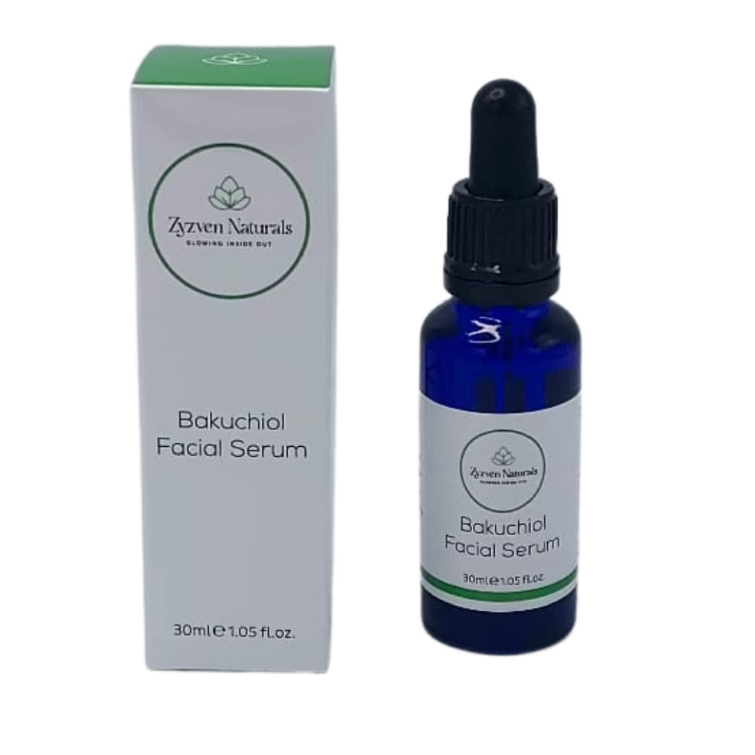 Zyzven Naturals Bakuchiol Facial Serum 30ml 1.05fl.oz Anti Aging, Wrinkles, Fine Lines & Dark Spots Reduction Serum