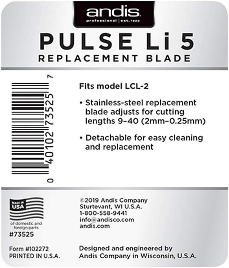 andis pulse li 5 adjustable blade clipper