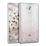 kwmobile Crystal TPU Silicone Case for Huawei Mate 8 in Design Indian sun light pink white transparent