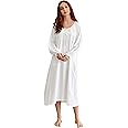 Nanxson Womens Nightgown Long Sleeve Sleepwear Vintage Victoiran Nightdress Ladies Lightweight Loungewear