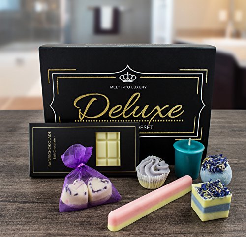 BRUBAKER Handmade"Deluxe Lavender" Bath Bombs, Bath Melts Bath Truffles Gift Set - All Natural and Vegan Ingredients - Shea Butter, Cocoa Butter and Olive Oil Moisturizes Dry Skin