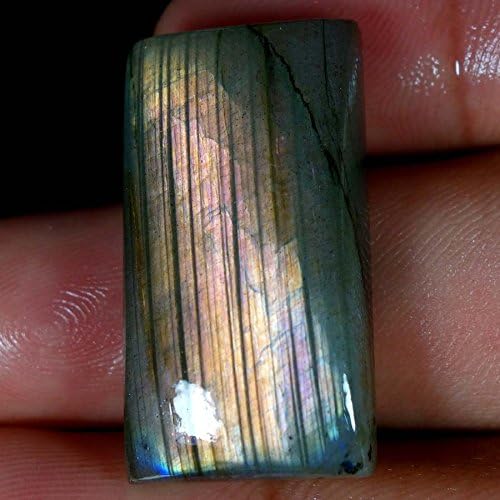 Qualitygems 38.50Cts 100% Natural Multi Purple Power Labradorite OCTOGON CABOCHON Gemstones