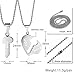 HUANIAN Stainless Steel I Love You Key to Heart Lover Valentine Couple Pendant Necklace,Silver (Steel)