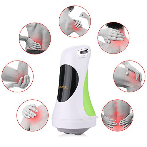 NURSAL Handheld Percussion Electric Massager, Interchangeable Nodes Deep Kneading Therapeutic for Full Body, Blood Circulation