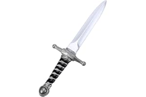 HAPDREAM 15" Fake Foam Swords Martial Arts Weapons, Realistic Dagger Knife Toy, Foam Short Sword Prop for Play Fighting and Assassins Costume Accessory