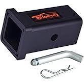 Towever 84028P Towever Trailer Hitch Adapter for Class V Duty Hitch Reducer 2.5 to 2 inches Sleeve with Pin and Clip