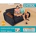 Intex Inflatable Queen Size Pull Out Futon Sofa Couch Bed, Dark Gray (2 Pack)