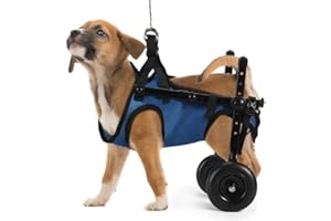 Sheripet Adjustable Dog Wheelchair - Perfect Mobility Solution for Small Pets with Paralyzed Hind Legs, Light Weight Pet/Doggie Wheelchairs - M